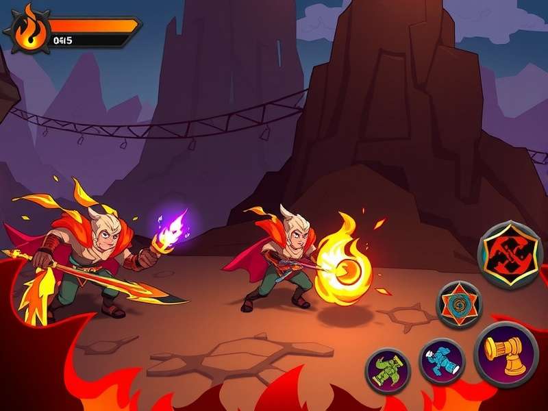 Flame Champion Rush gameplay screenshot